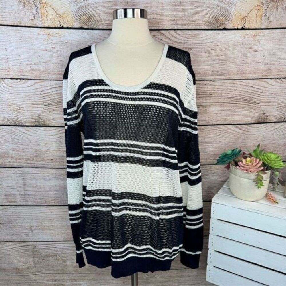 Line Knitwear Women's M Multicolor Striped Pullover Sweater